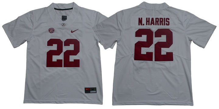 Alabama Crimson Tide 22 Najee Harris White College Football Jersey,We sell and wholesale Alabama Crimson Tide 22 Najee Harris White College Football Jersey on line form chian!